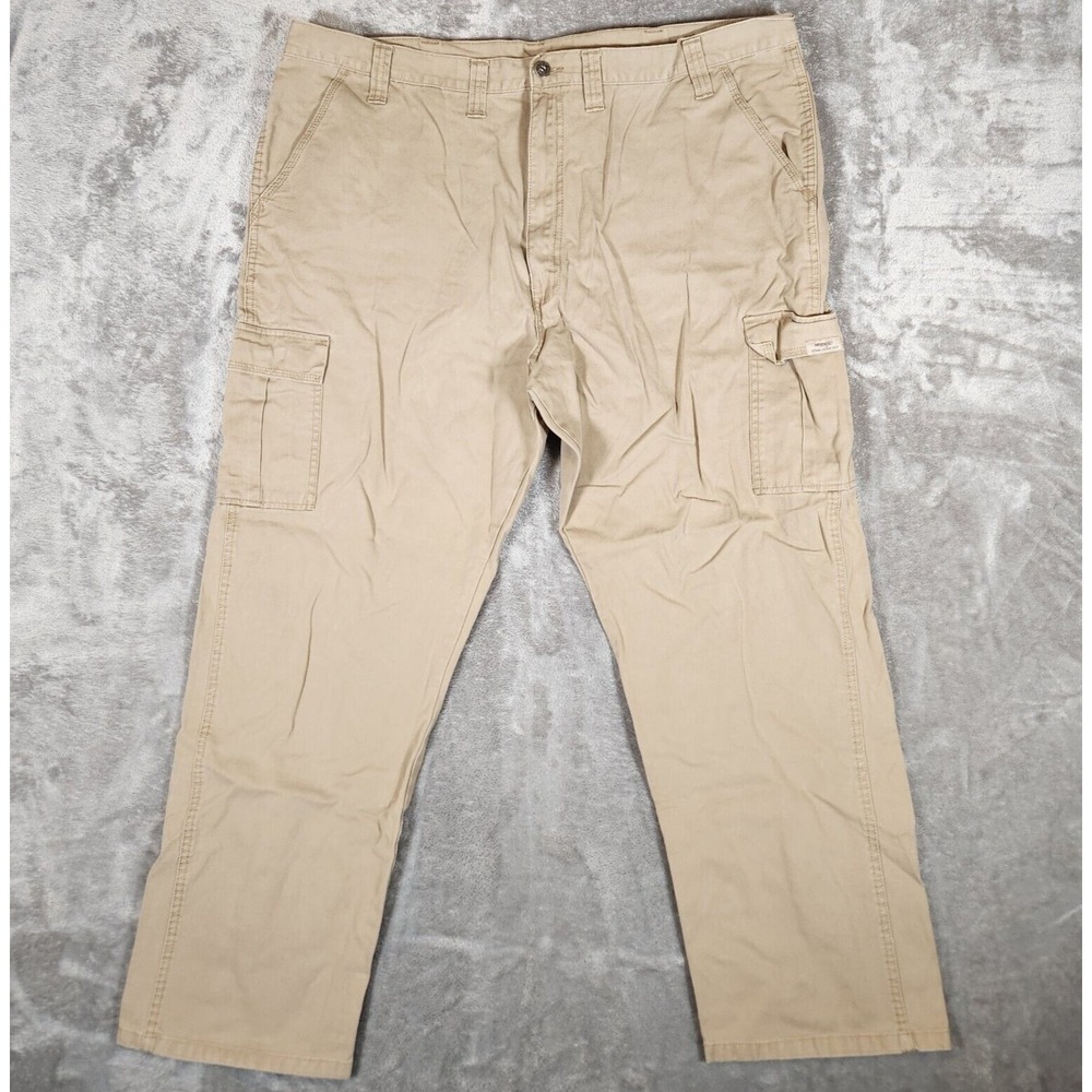 Wrangler Pants Men's 43X30 (Tag 44X30) Cargo Workwear Outdoor 70LEWGR Tan Beige